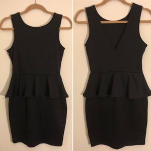 Black Peplum Dress